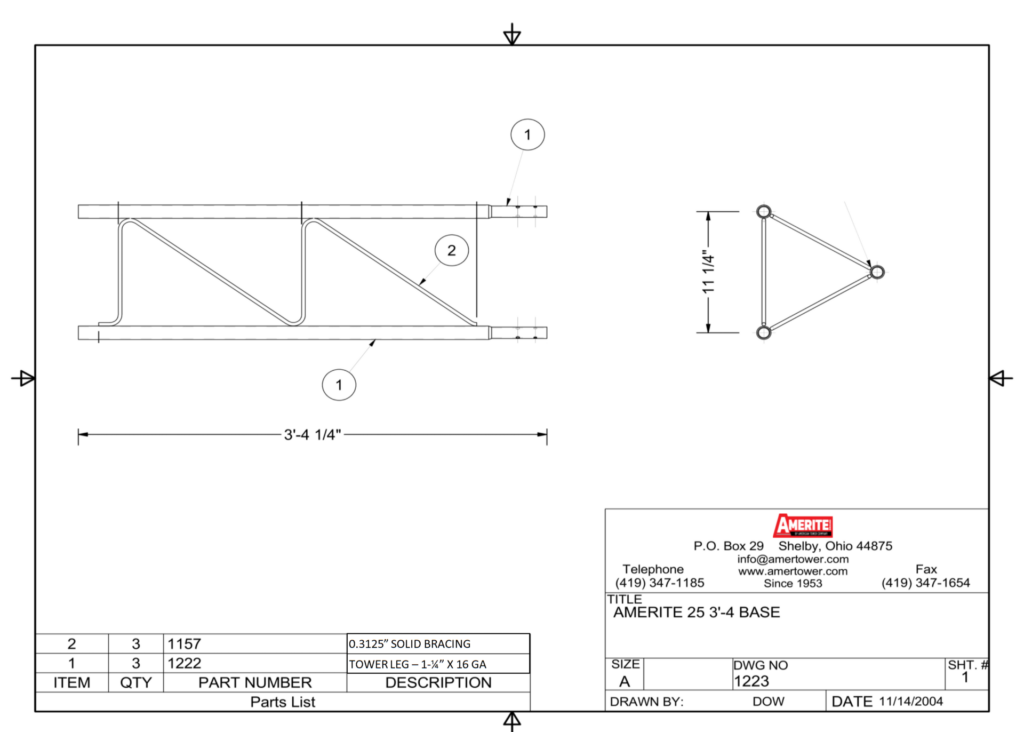 AME 25-B3 Spec Sheet