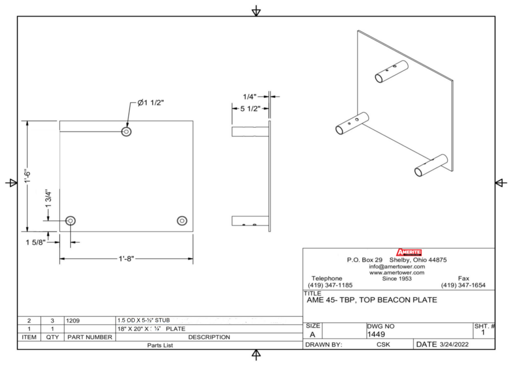 AME 45-TBP Spec Sheet