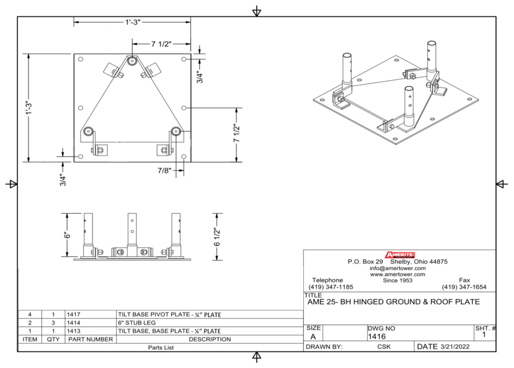 AME 25-BH Spec Sheet