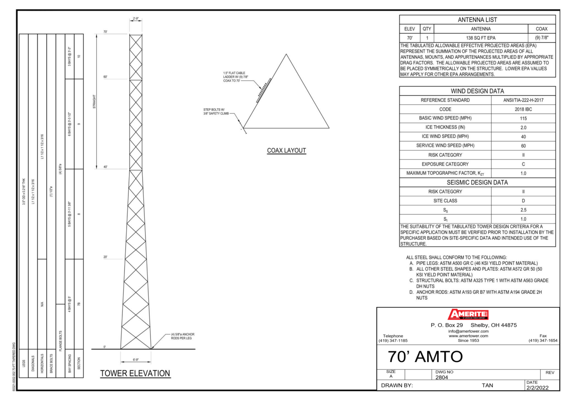 AMTO-70 Spec Sheet