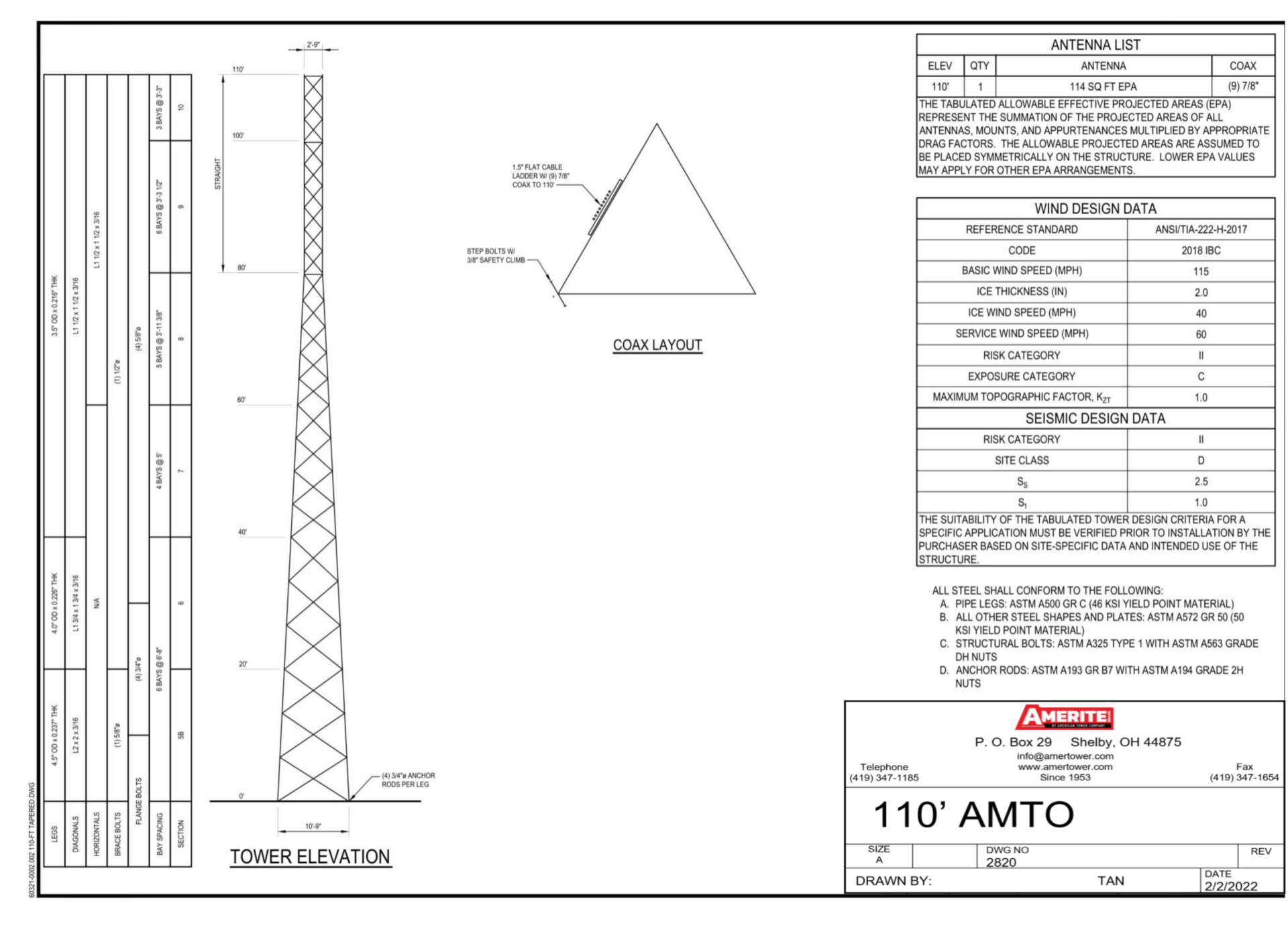 AMTO-110 Spec Sheet